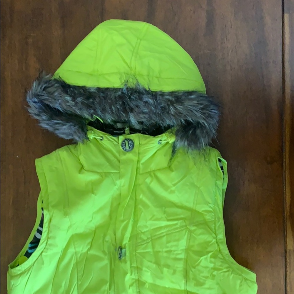 Burton Puffer Vest with Faux- fur Hood